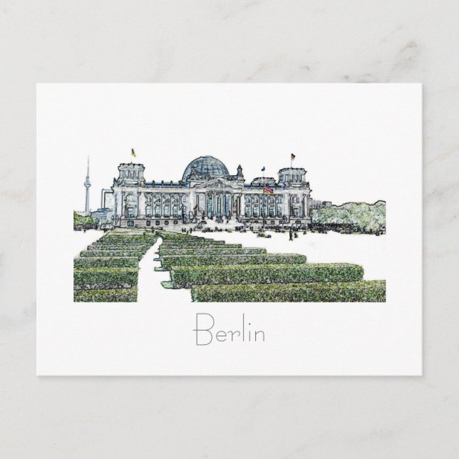Berlin Reichstag Building Architecture Postcard (Front)