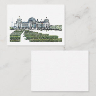 Berlin Reichstag German Parliament Sketch Enclosure Card
