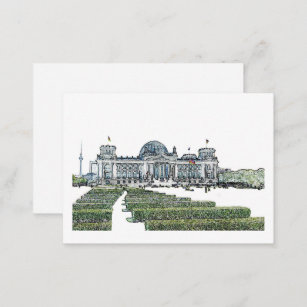 Berlin Reichstag German Parliament Sketch Enclosure Card