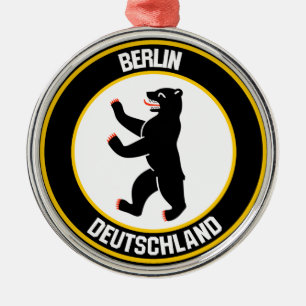 Berlin Round Emblem Metal Tree Decoration