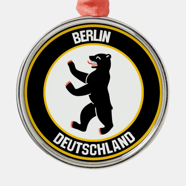 Berlin Round Emblem Metal Tree Decoration (Front)