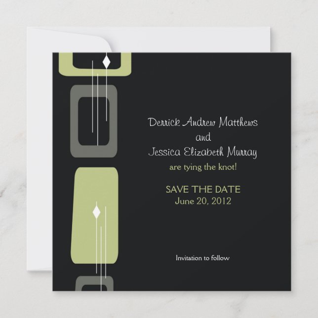 Berlin Save the Date: Lime Date (Front)