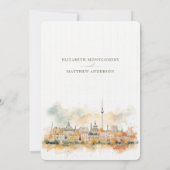 Berlin Skyline Germany Save-the-Date Invitation (Back)