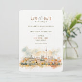 Berlin Skyline Germany Save-the-Date Invitation (Standing Front)