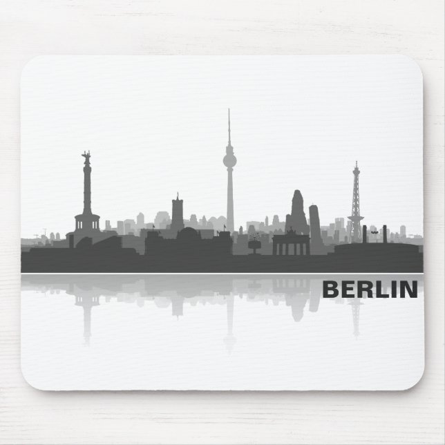 Berlin Skyline Mouse Mat (Front)