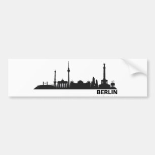 Berlin Skyline Stikleber Bumper Sticker