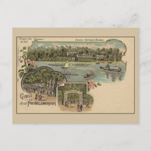 Berlin Spandau Pichelswerder isle Litho Postcard