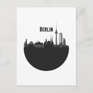 Berlin Stadt Silhouette Postcard