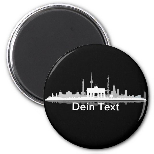 Berlin Stadt Skyline - refrigerator magnet / magne (Front)