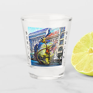 Berlin Street Art - Comic Book Version Shot Glass