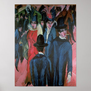 Berlin Street Scene, 1913 Poster