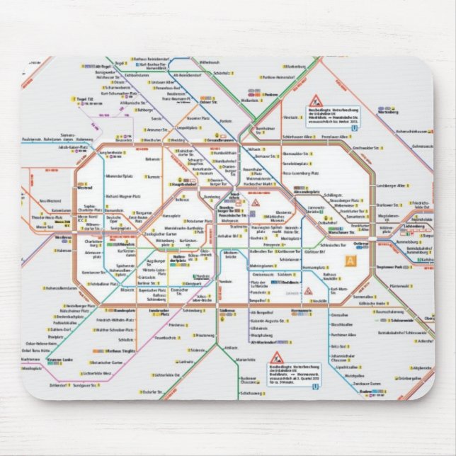 Berlin subway mouse mat (Front)
