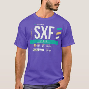 Berlin SXF Airport Code Baggage Tag T-Shirt
