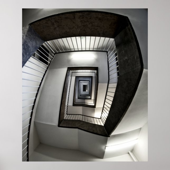 BERLIN TEMPELHOF AIRPORT SPIRAL STAIRWAY POSTER (Front)