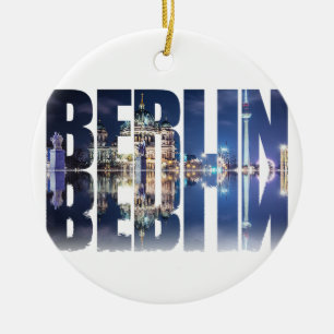 Berlin text souvenir ceramic tree decoration