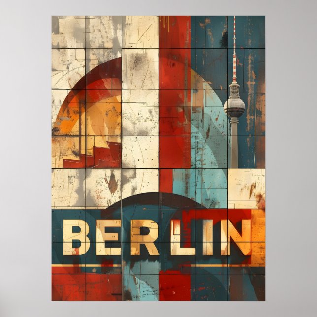 Berlin Travel Ad Vintage Art Poster (Front)