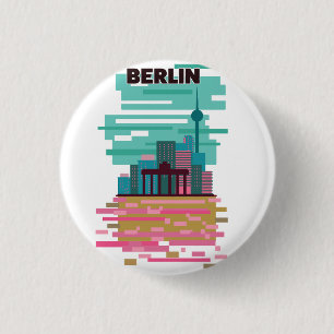 Berlin Travel poster 3 Cm Round Badge