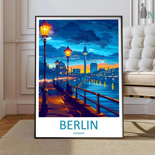 Berlin Travel Print Wall Art Berlin Wall Hanging H (Creator Uploaded)