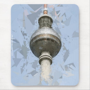 Berlin TV Tower Abstract Germany Travel Art Mouse Mat