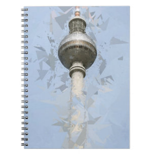 Berlin TV Tower Abstract Germany Travel Art Notebook