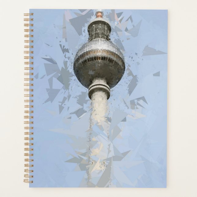 Berlin TV Tower Abstract Germany Travel Art Planner (Front)