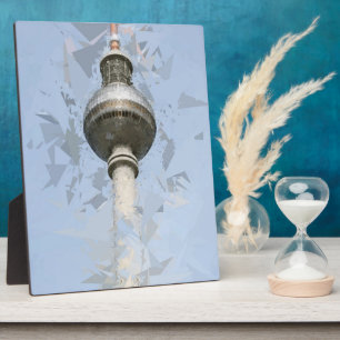 Berlin TV Tower Abstract Germany Travel Art Plaque