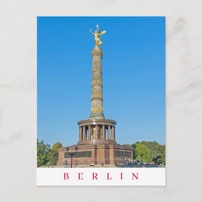 Berlin Victory Column view postcard (Front)
