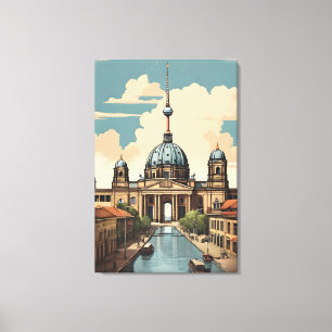 Berlin vintage poster canvas print