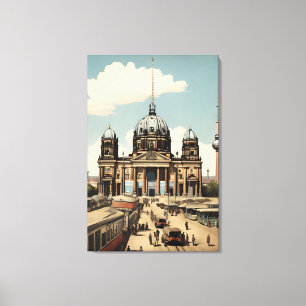 Berlin vintage poster canvas print