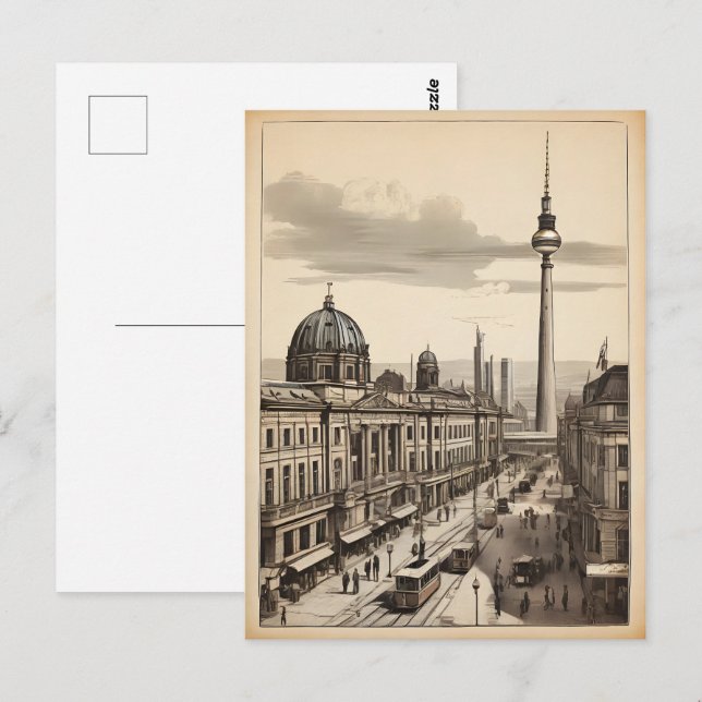 Berlin vintage poster postcard (Front/Back)