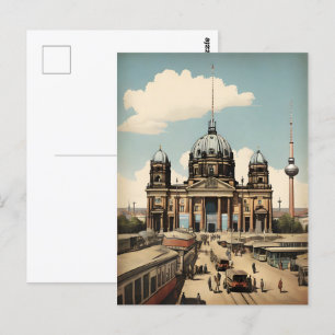 Berlin vintage poster postcard