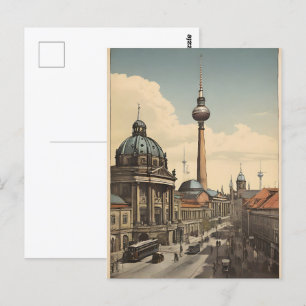 Berlin vintage poster postcard