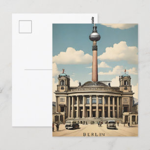 Berlin vintage poster postcard
