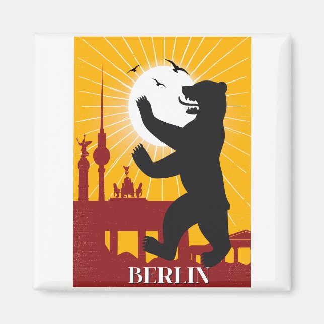Berlin vintage poster travel magnet (Front)