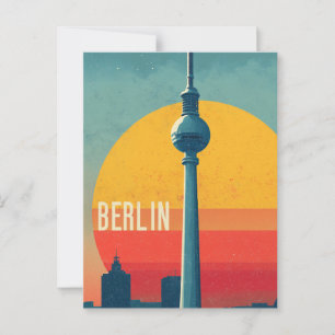 Berlin vintage travel postcard