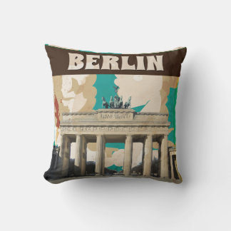 Berlin Vintage Travel Poster Cushion