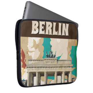 Berlin Vintage Travel Poster Laptop Sleeve