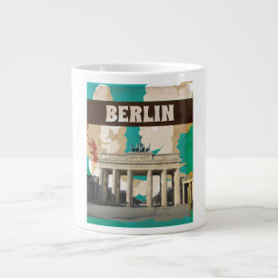 Berlin Vintage Travel Poster Large Coffee Mug