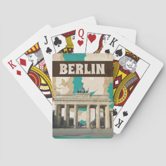Berlin Vintage Travel Poster Playing Cards