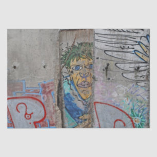 Berlin Wall graffiti art Tissue Paper