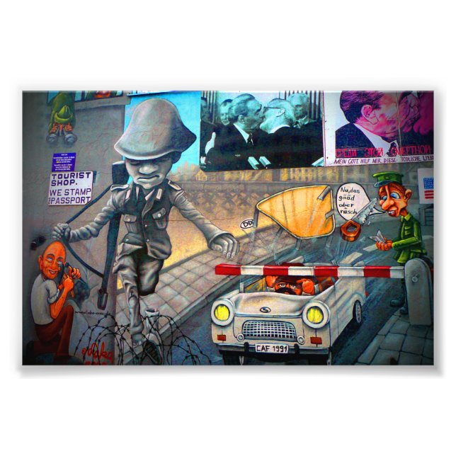 Berlin Wall Graffiti Artwork Street Art Germany Photo Print (Front)