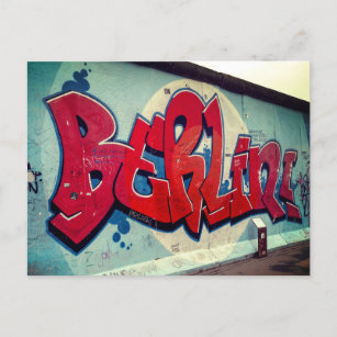 Berlin Wall Graffiti  Postcard