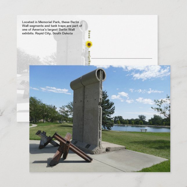 Berlin Wall, Memorial Park, Rapid City, SD -  Postcard (Front/Back)