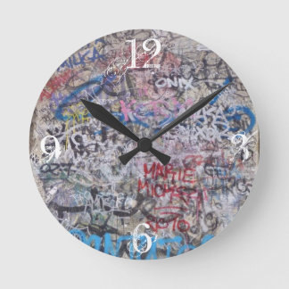 Berlin Wall- numbered Round Clock