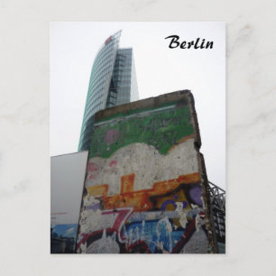 berlin wall potsdamerplatz postcard
