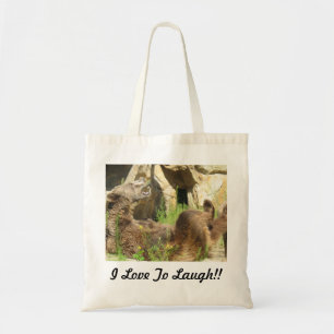Berlin Zoo Bear Belly Laughing--I Love to Laugh Tote Bag