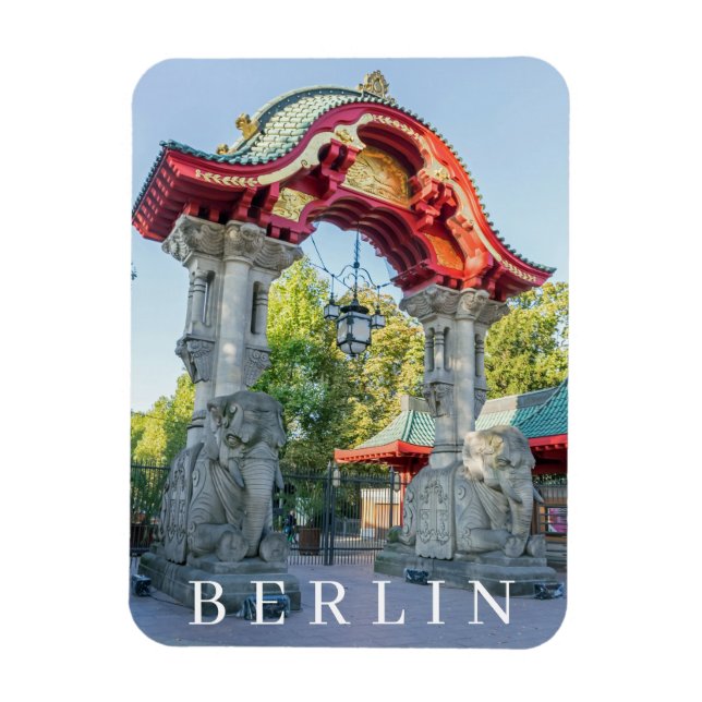 Berlin Zoo entrance fridge magnet (Vertical)