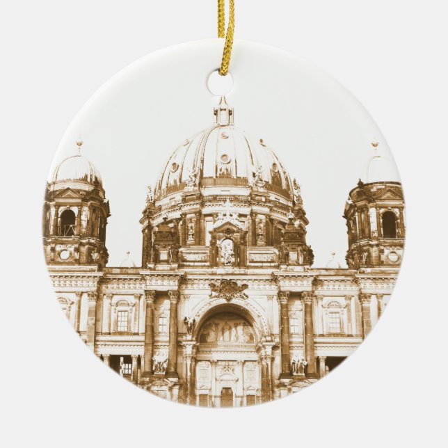 Berliner Dom in Berlin, Germany Ceramic Tree Decoration (Front)