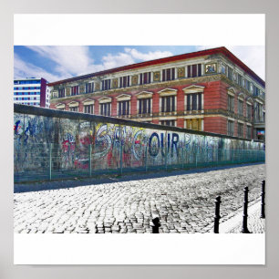BERLINER MAUER GRAFFITI INDIANO POSTER