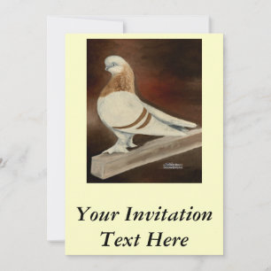 Berliner Shortfaced Pigeon Invitation